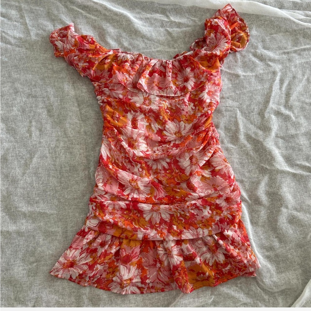 Hello Molly Floral Off-Shoulder Dress